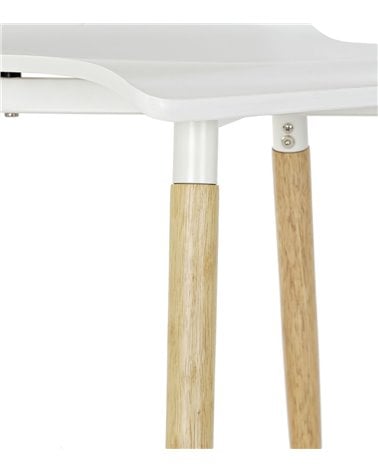 Silla Comedor de Caucho con Patas de Madera