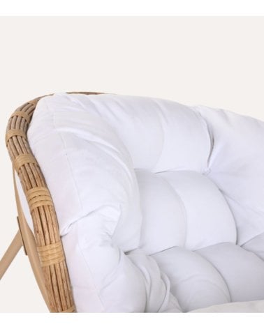 Mecedora Nube de Acero y Ratán Sintético