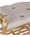 Pie de Cama de Bambú Natural y Poliéster