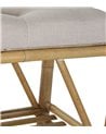Pie de Cama de Bambú Natural y Poliéster
