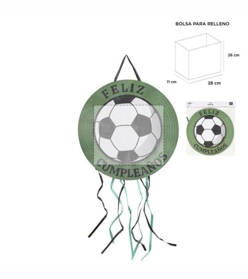 Piñata Plegable de Fútbol para Fiesta Infantil