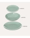 Vajilla de Porcelana Colorama Verde de 18 Piezas