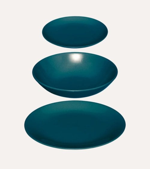 Vajilla de Porcelana Colorama Azul de 18 Piezas