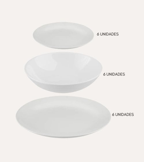 Vajilla de Porcelana Colorama de 18 Piezas