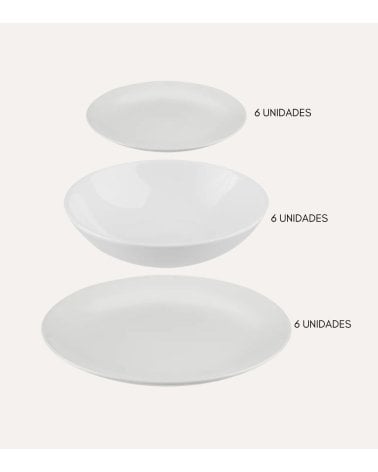 Vajilla de Porcelana Colorama de 18 Piezas