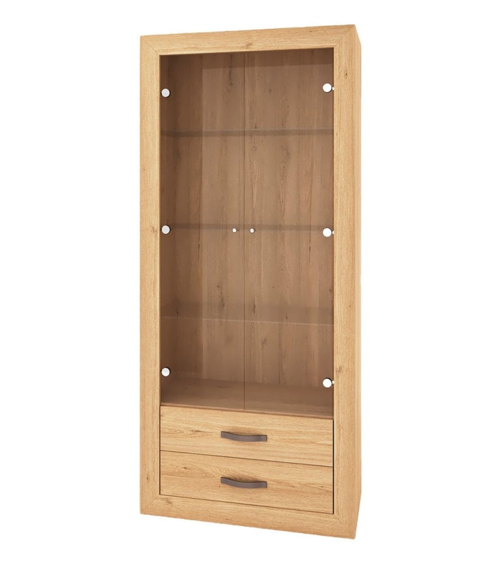 Vitrina de Dos Puertas y Dos Cajones Modelo Viena
