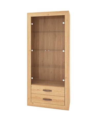Vitrina de Dos Puertas y Dos Cajones Modelo Viena