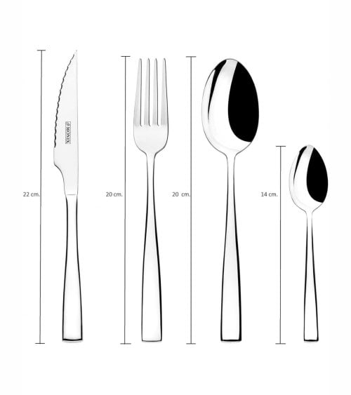 Set de 24 Cubiertos Siena de Acero Inoxidable