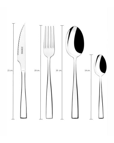 Set de 24 Cubiertos Siena de Acero Inoxidable