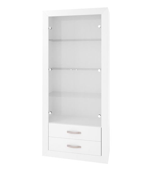 Vitrina de Dos Puertas y Dos Cajones Modelo Viena