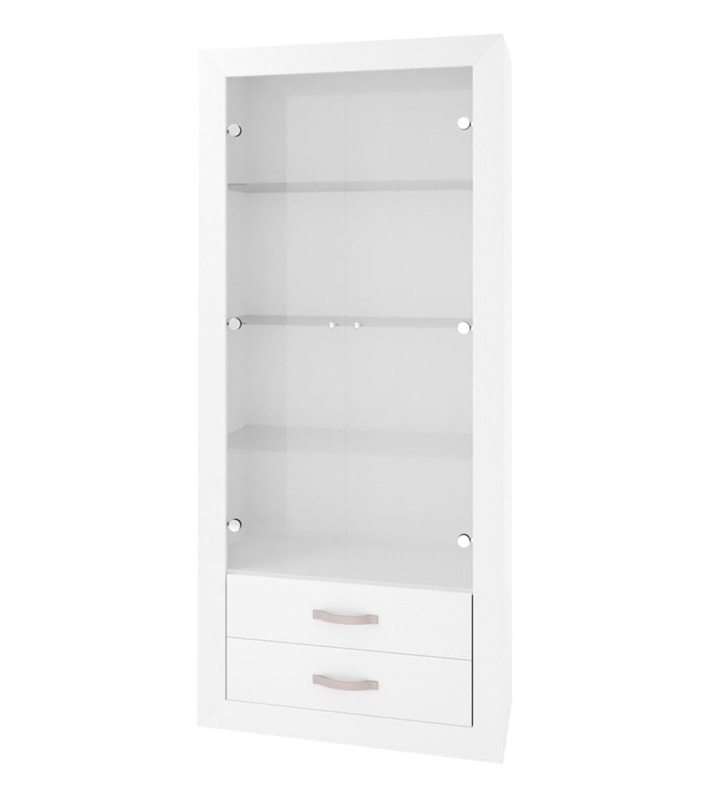 Vitrina de Dos Puertas y Dos Cajones Modelo Viena