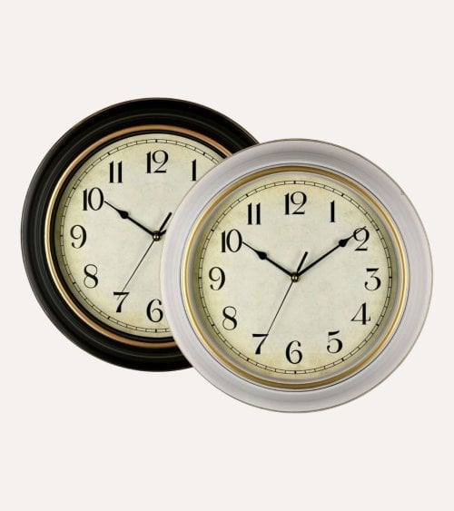 Reloj de Pared Con Acabado Vintage