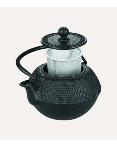 Tetera de Hierro Fundido Negra con Filtro y Asa