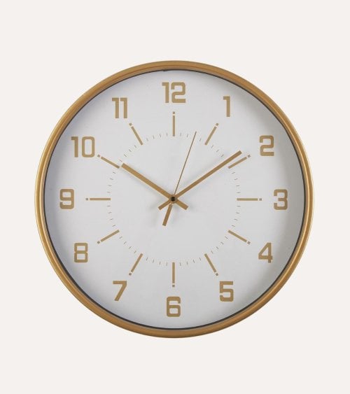 Reloj de Pared Golden de Metal y Madera