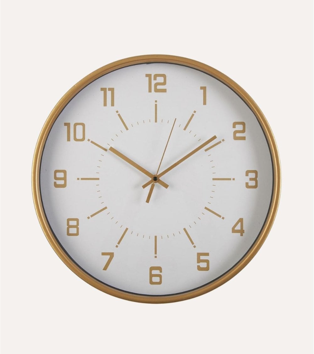 Reloj de Pared Golden de Metal y Madera