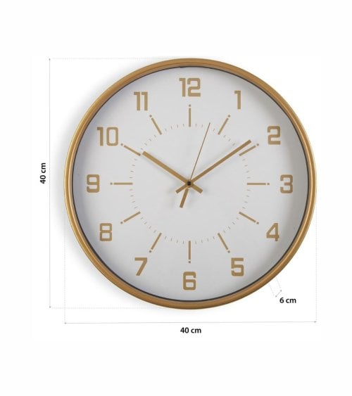 Reloj de Pared Golden de Metal y Madera