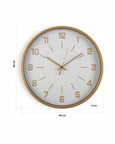 Reloj de Pared Golden de Metal y Madera