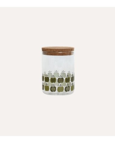 Bote de Cristal con Tapa de Corcho y Diseño de Fruta