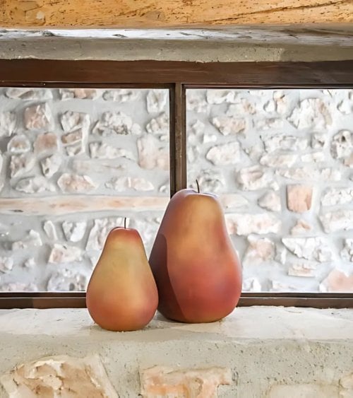 Figura Decorativa de Pera de Madera
