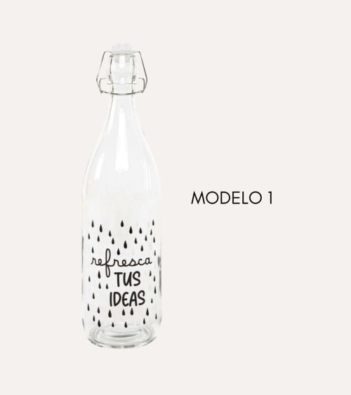 Botella de Agua con Diseño de Cristal