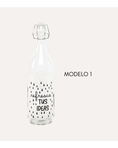 Botella de Agua con Diseño de Cristal