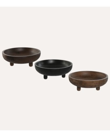 Centro de Mesa Cuenco de Madera de Mango