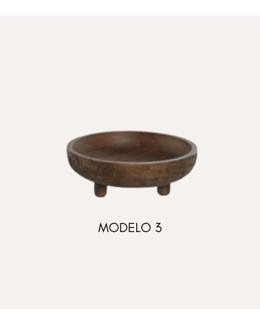 Centro de Mesa Cuenco de Madera de Mango