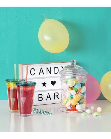 Bombonera Alta de Cristal para Dulces
