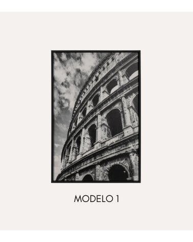 Cuadro de Ciudad a Blanco y Negro de Impresión