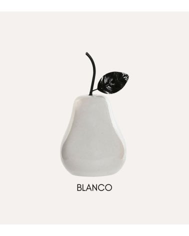 Figura de Pera Decorativa de Porcelana