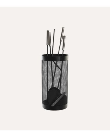 Set para Chimenea de 4 Piezas de Acero Inox