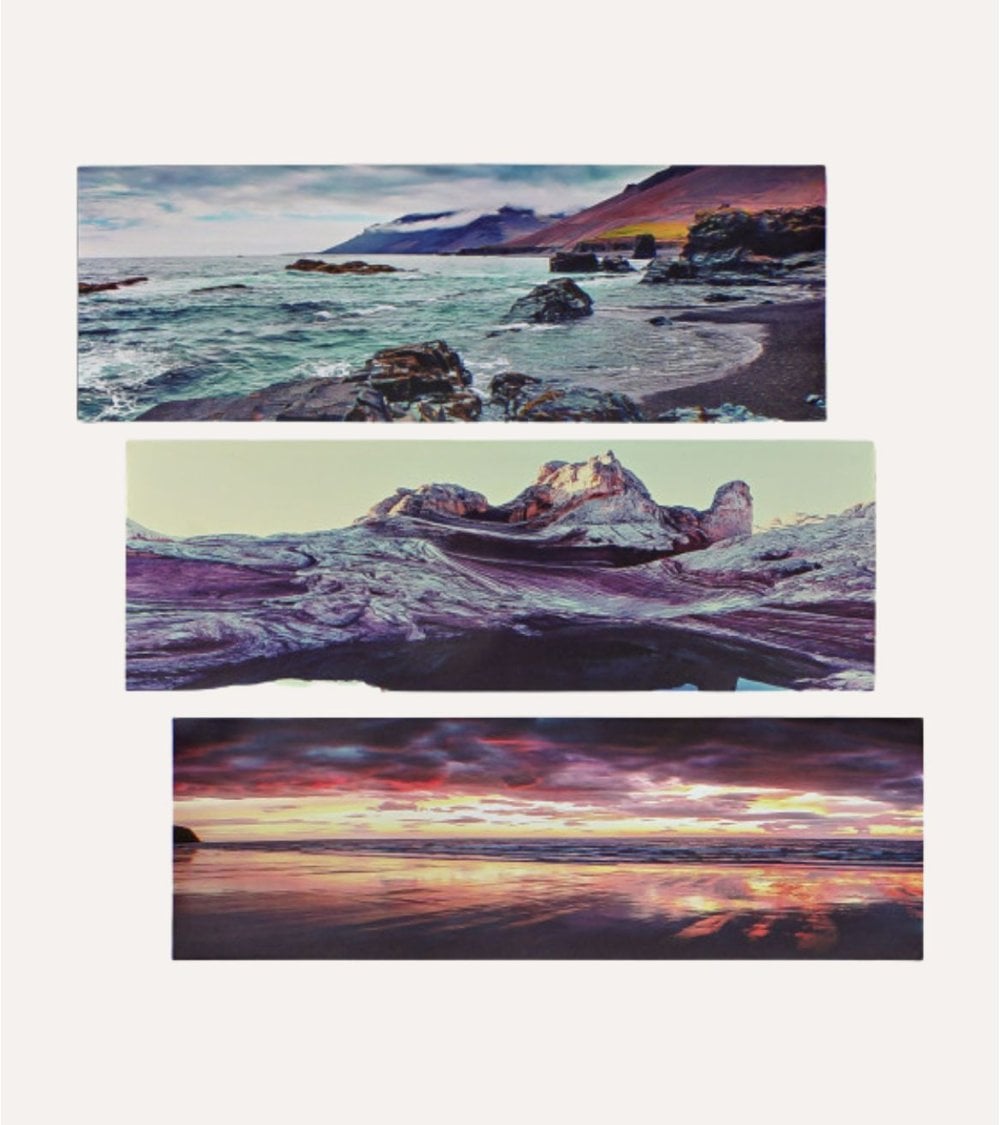 Cuadro Horizontal de Playa de Lienzo y MDF