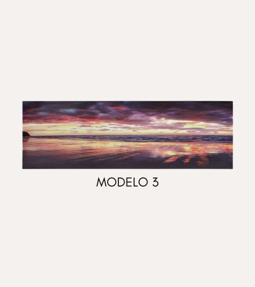 Cuadro Horizontal de Playa de Lienzo y MDF