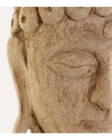 Figura Cabeza de Buda de Madera de Mango