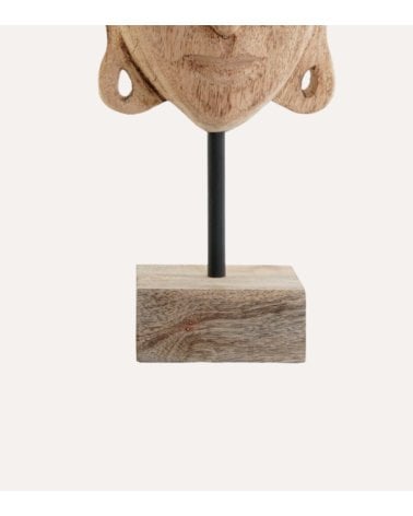 Figura Cabeza de Buda de Madera de Mango