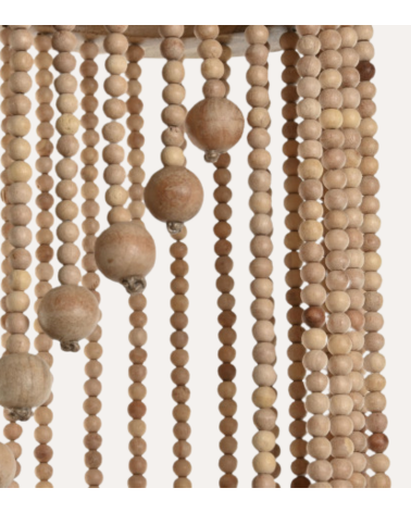 Pantalla Decorativa de Bolitas de Madera