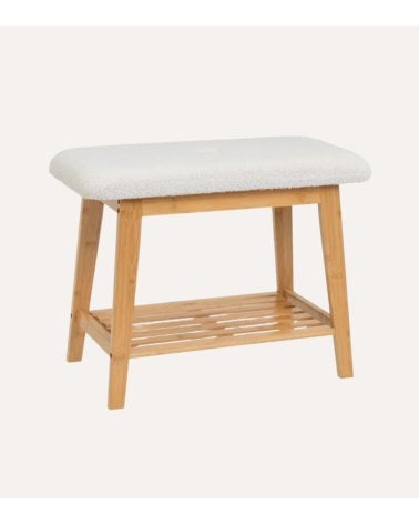 Banco Zapatero de Bambú y Borreguillo