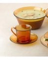 Set de 6 Tazas y Platos Ambar Lys de Duralex
