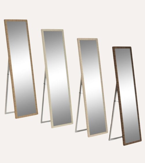 Espejo de Pie con Marco Estilo Madera