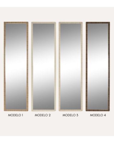 Espejo de Pie con Marco Estilo Madera