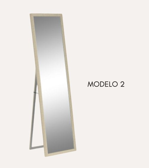 Espejo de Pie con Marco Estilo Madera