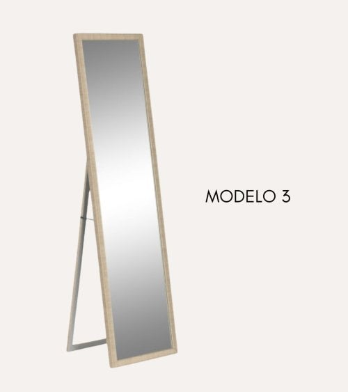 Espejo de Pie con Marco Estilo Madera