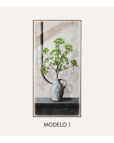 Cuadro de Jarrón Boho con Marco de Aluminio