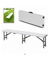 Banco Plegable de PVC y Aluminio color Blanco