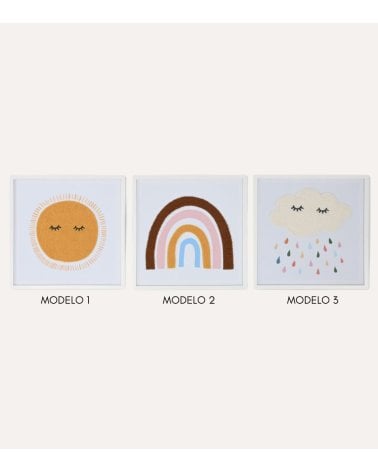 Cuadro Infantil Clima con Textura