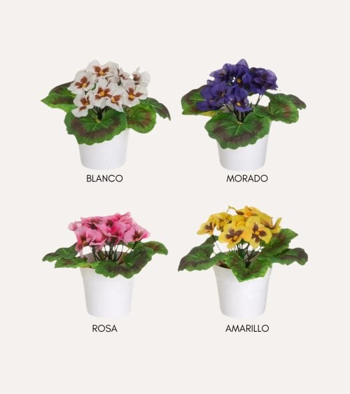 Flores Decorativas Pensamiento en Maceta