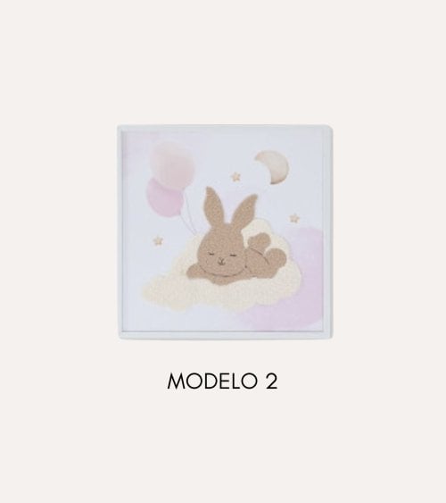 Cuadro Infantil Animalito en las Nubes con Textura