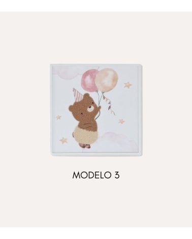 Cuadro Infantil Animalito en las Nubes con Textura
