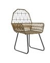 Silla de Ratán con Estructura Metálica