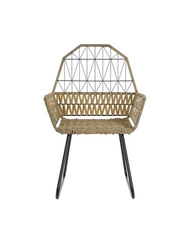 Silla de Ratán con Estructura Metálica